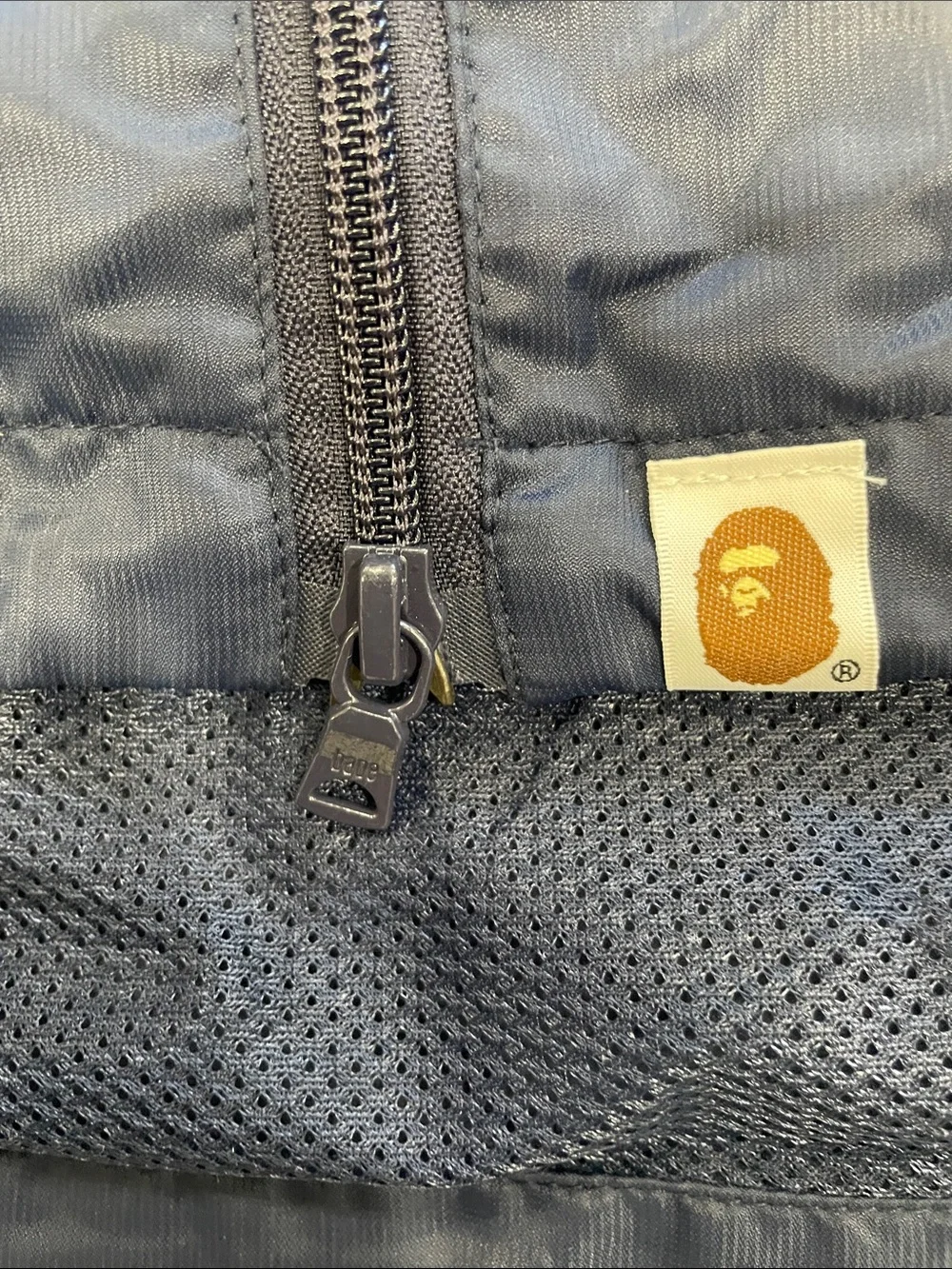 Men's Navy Windbreaker Jacket with Signature Ape Head